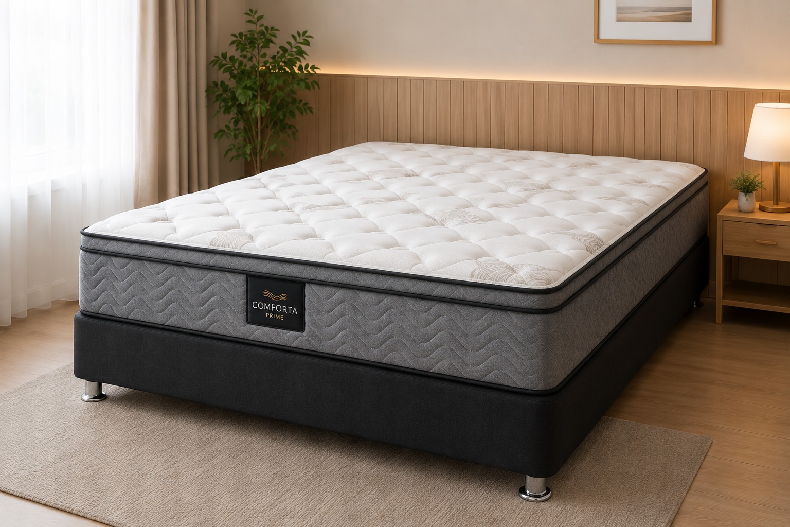 Detail tekstur bedding yang bersih
